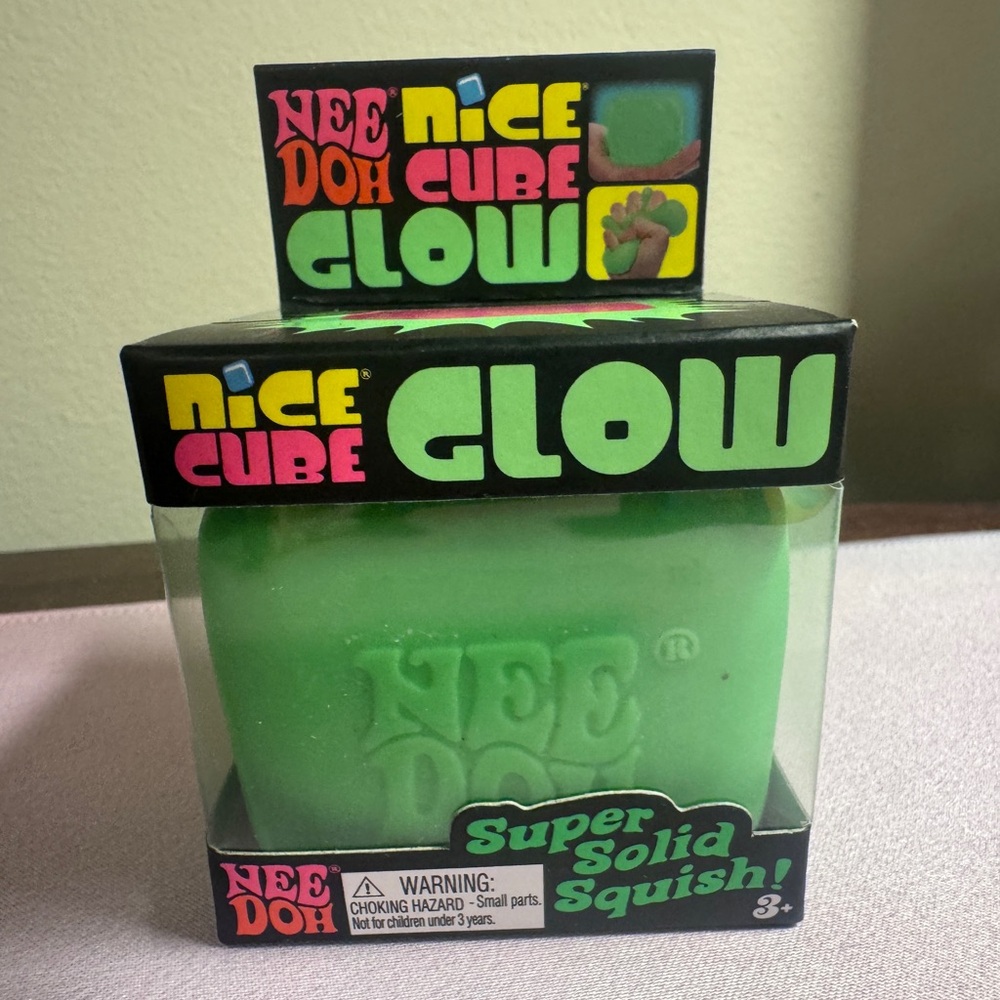 Needoh Nice Cube Glow Green Squishy